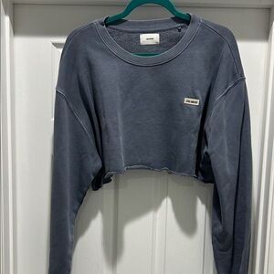 JOAH Brown cropped Sweatshirt in Dark Gray